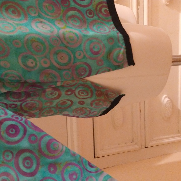 Very Vineyard jade and purple jacket style blouse Sz L - Picture 4 of 7